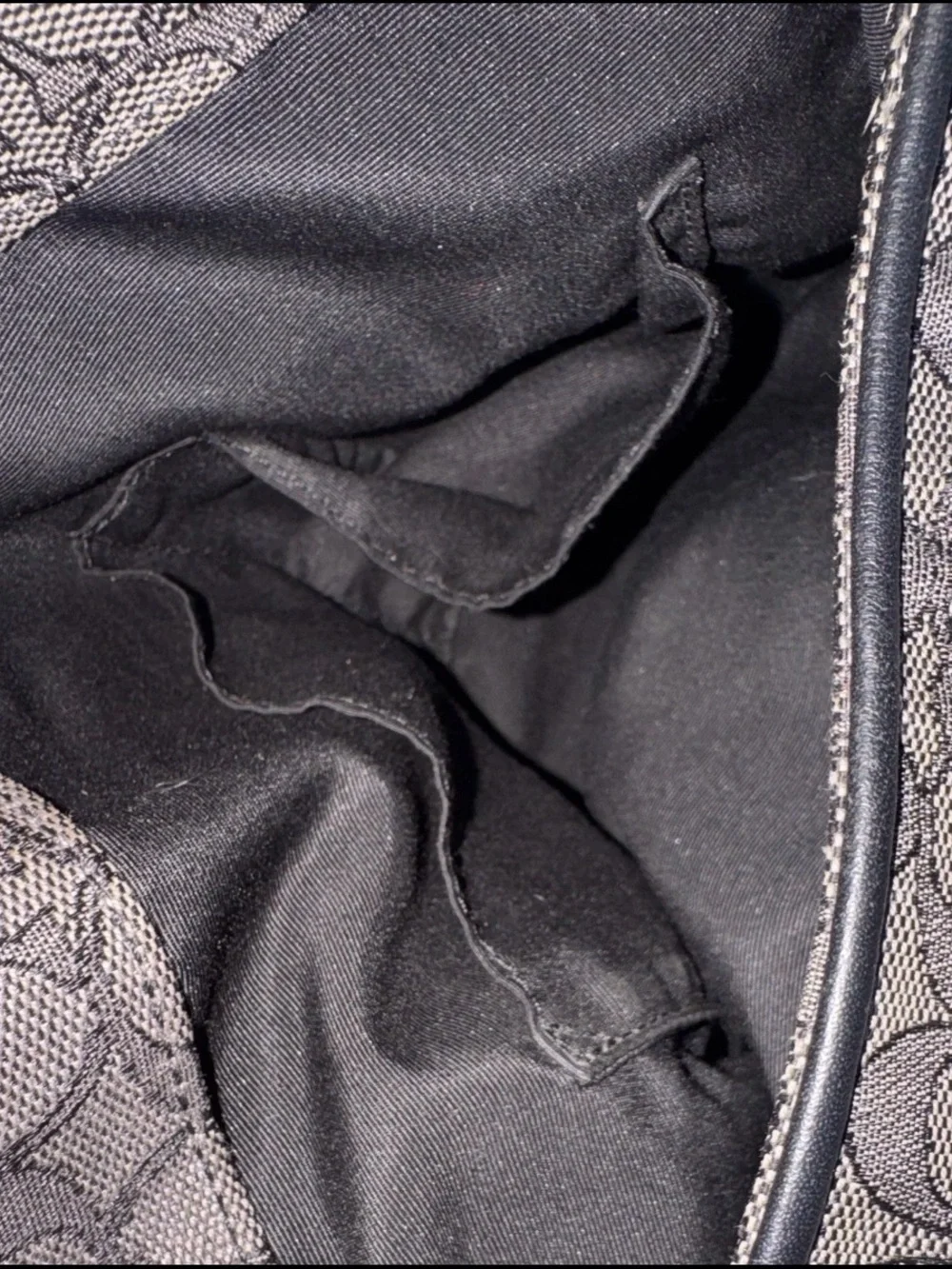 Coach Phoebe Black and Charcoal Shoulder Bag